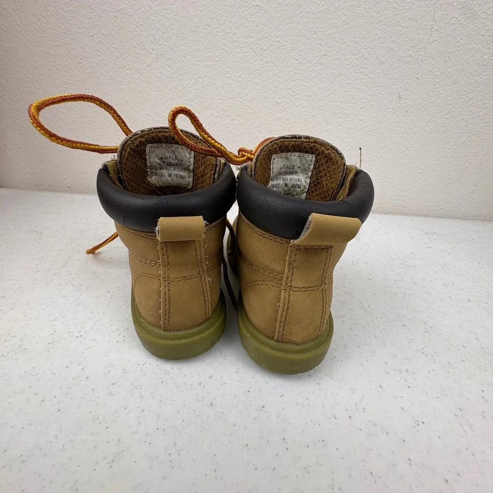 Ozark Trail‎ Dale Toddler Boys Wheat Work Boots Size 7 Tan Lace Up Lug Sole